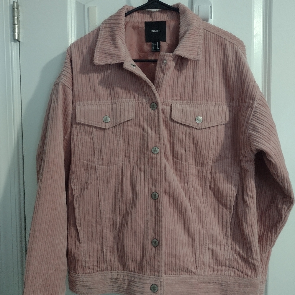 Forever 21 Blush Pink Corduroy Jacket